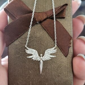 Elegant Silver 925 Angel Wing Necklace